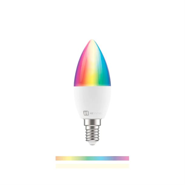 Hihome Smart LED WiFi RGB + Varm hvid (2700K) Candle E14 WAL-RGBW14  E14